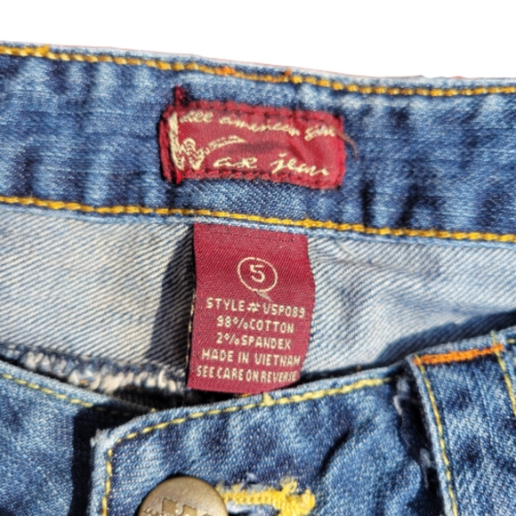 Wax Jean distressed bootcut Jeans Size 5 - Picture 3 of 4